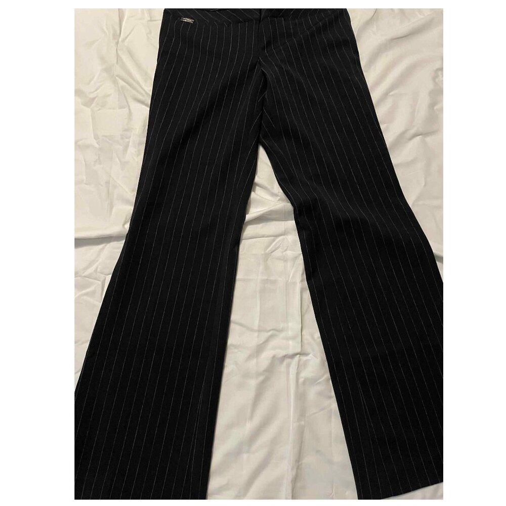 Express Editor Wide Waistband pants, Navy with Stripes, Size 4, NWT!